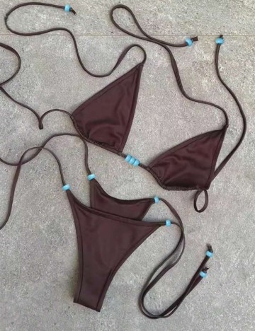 Costum de baie Shein, maro