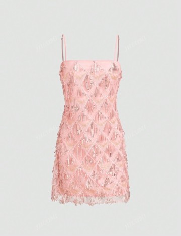 Rochie midi Shein, roz
