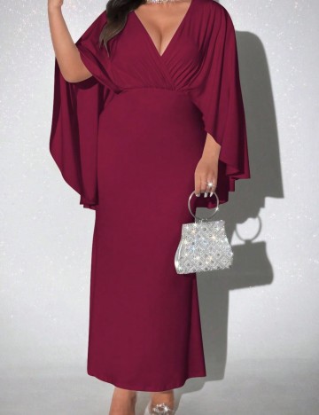 Rochie maxi Shein Curve+, vișiniu