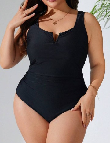 Costum de baie întreg Shein Curve+, negru