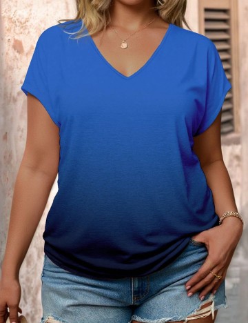 Tricou Shein Curve+, albastru