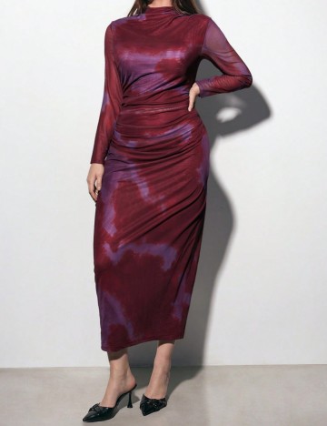 Rochie maxi Shein Curve+, mix culori