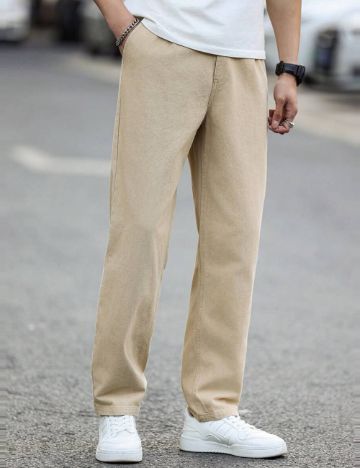Pantaloni MANFINITY by Shein, bej