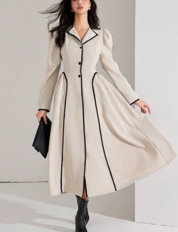 Rochie maxi Shein, crem