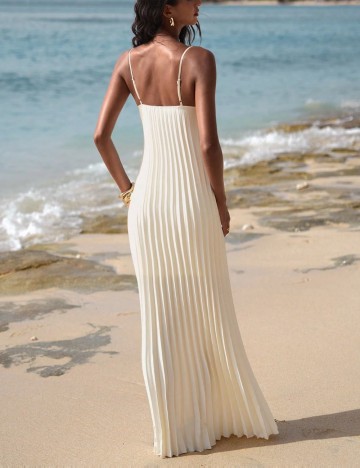 Rochie maxi Shein, crem
