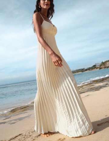 Rochie maxi Shein, crem
