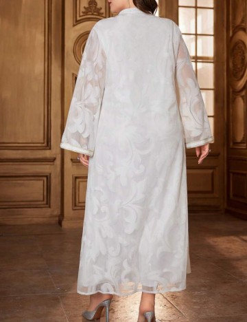 Rochie maxi Shein Curve+, alb