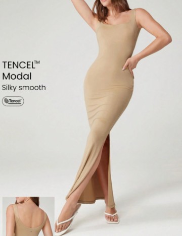 Rochie maxi GLOWMODE by Shein, bej