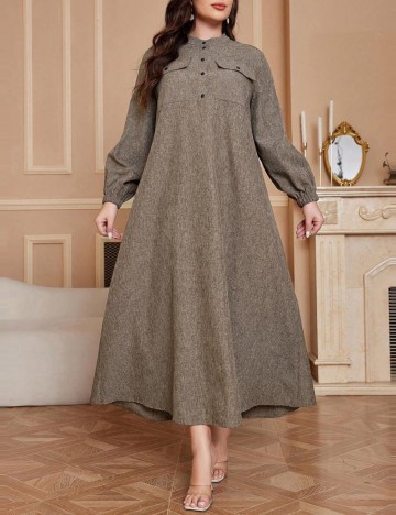 Rochie maxi Shein Curve+, maro