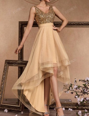 Rochie de ocazie Shein, bej