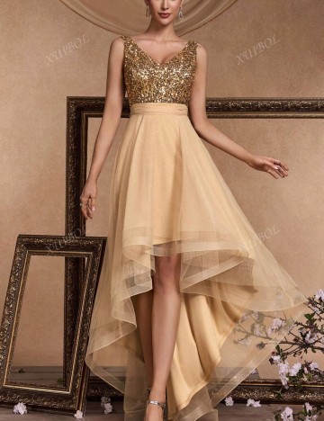 Rochie de ocazie Shein, bej