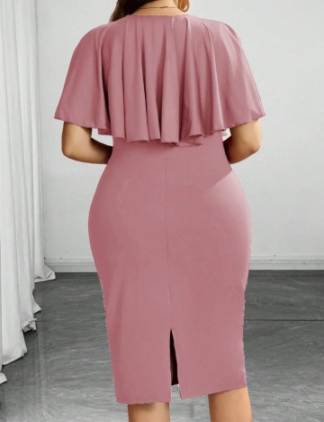 Rochie midi Shein Curve+, roz