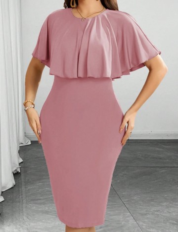 Rochie midi Shein Curve+, roz