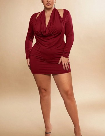 Rochie mini Shein Curve+, vișiniu