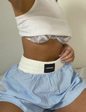 Pantaloni scurți Shein, albastru
