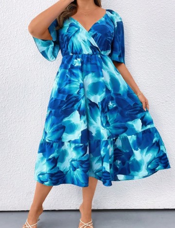 Rochie maxi Shein Curve+, albastru