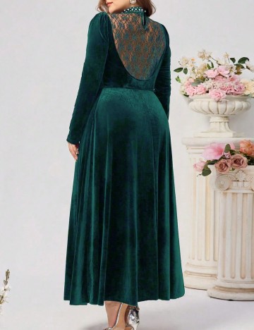 Rochie de ocazie Shein Curve+, verde