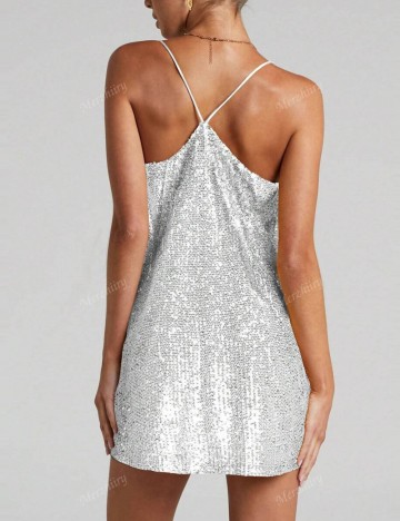 Rochie mini Shein, argintiu
