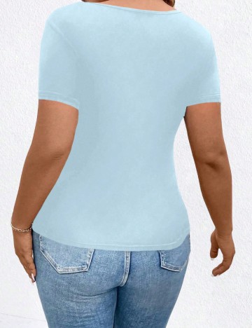 Tricou Shein Curve+, albastru