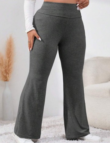 Pantaloni Shein Curve+, gri