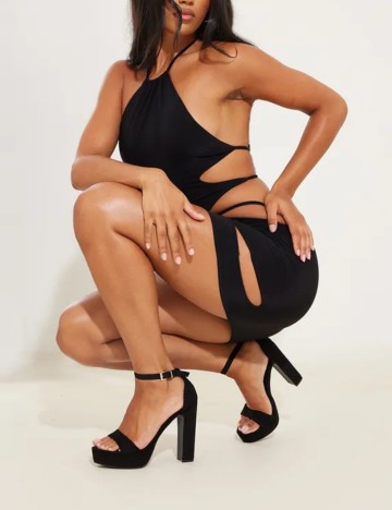 Sandale Cu Toc PRETTYLITTLETHING, negru