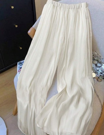 Pantaloni Shein Curve+, alb