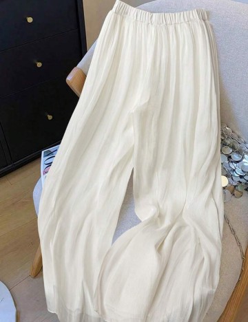 Pantaloni Shein Curve+, alb