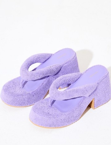 Saboți cu toc PRETTYLITTLETHING, mov