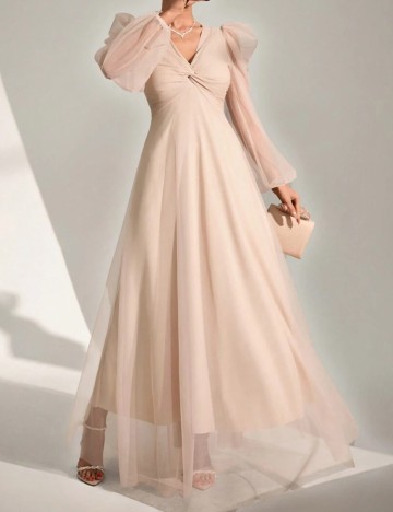 Rochie de ocazie Shein, bej