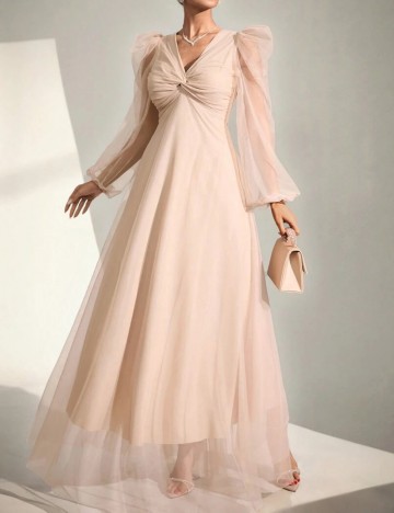 Rochie de ocazie Shein, bej