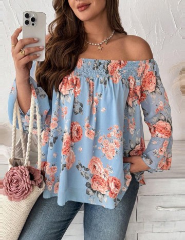 Bluză Shein Curve+, mix culori