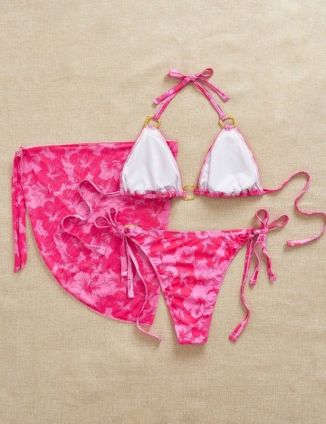 Set costum de baie și fustă Shein Curve+, mix culori