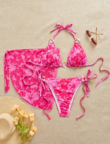Set costum de baie și fustă Shein Curve+, mix culori
