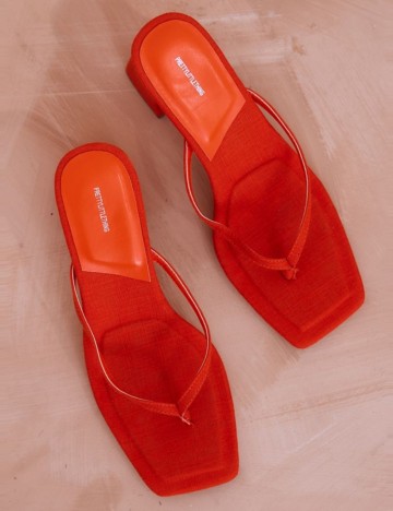 Saboți cu toc PRETTYLITTLETHING, portocaliu
