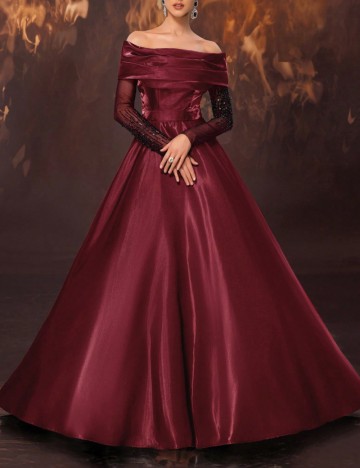 Rochie de ocazie Shein, vișiniu