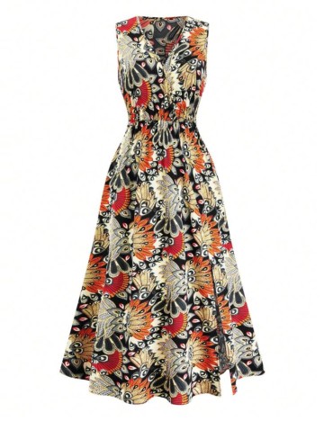 Rochie maxi Shein Curve+, mix culori