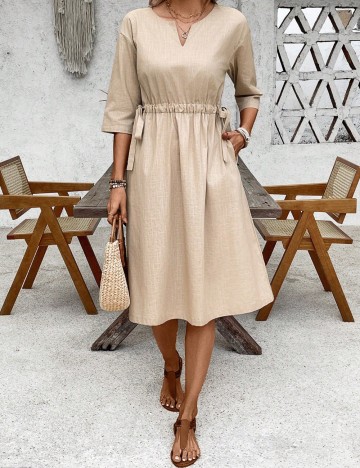 Rochie midi Emery Rose by Shein, bej