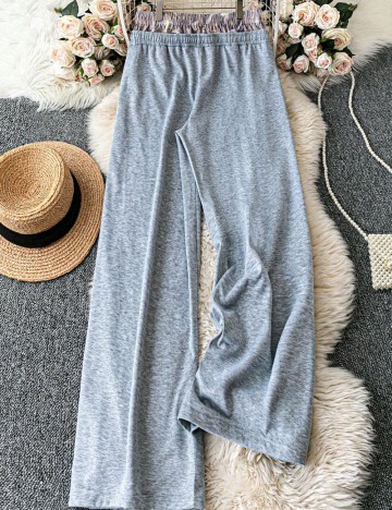 Pantaloni de trening Shein Curve+, gri