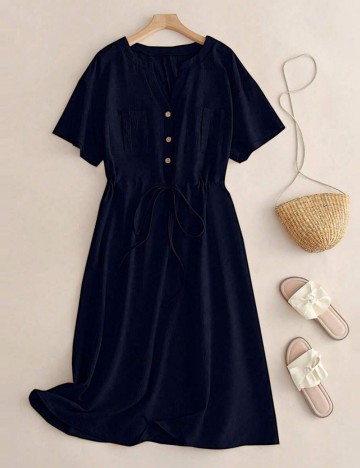Rochie midi Shein Curve+, albastru