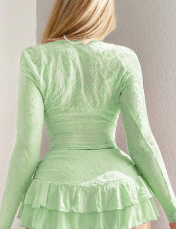 Set Maiou și Top Shein, verde