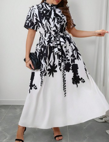 Rochie midi Shein Curve+, crem