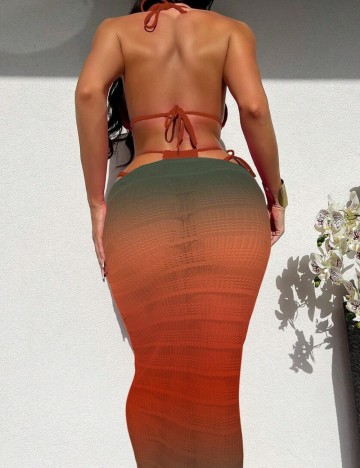 Set costum de baie și fustă Shein, mix culori