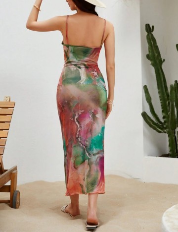 Rochie midi Shein, mix culori