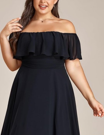 Rochie Shein Curve+, negru