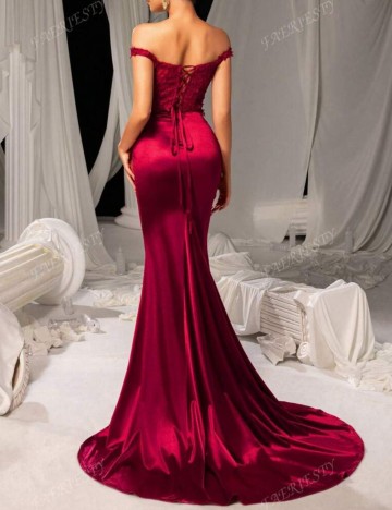 Rochie de ocazie Shein, vișiniu