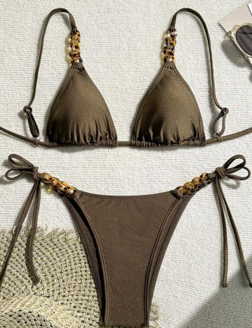 Costum de baie Shein, maro