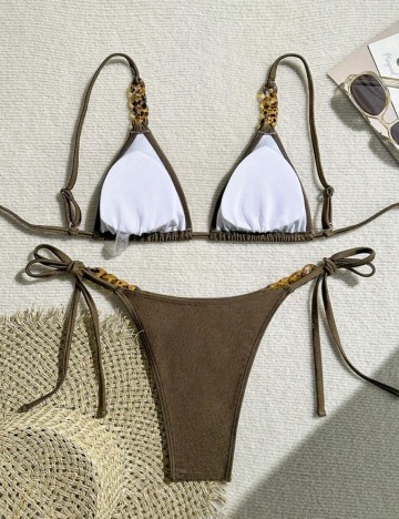 Costum de baie Shein, maro