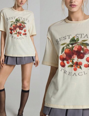 Tricou Shein, crem