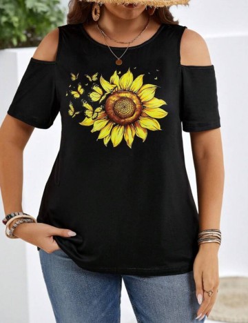 Tricou Shein Curve+, negru