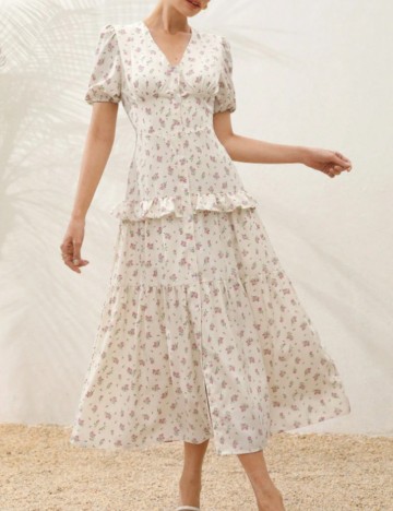 Rochie midi Shein, crem